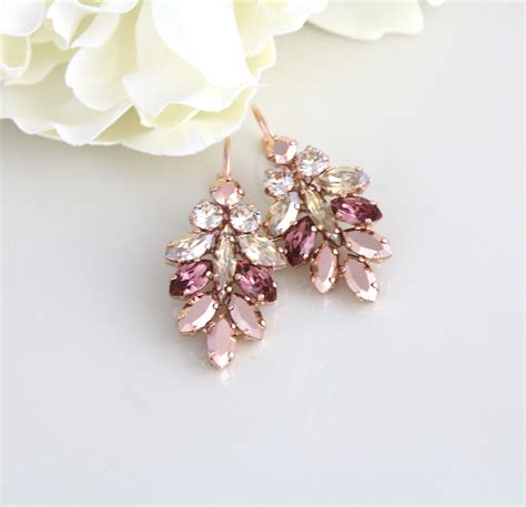 rose gold elegant earrings